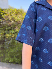 Indigo Dots Top sleeve by MySanskritam