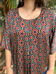 Modal silk geometric top