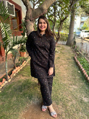 Black Galaxy woollen night suit