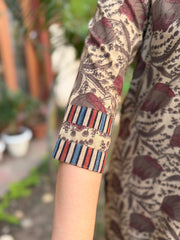 Ruhani Brown Rose Handblock Kurta