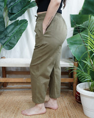 Olive green indowestern palazzo