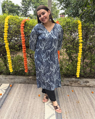 Indigo ambi modal silk kurta