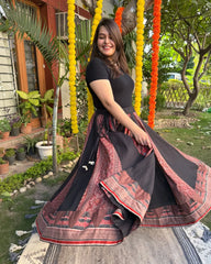2 Print Kali skirt (Maroon)