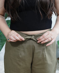 Olive green indowestern palazzo