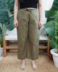 Olive green indowestern palazzo