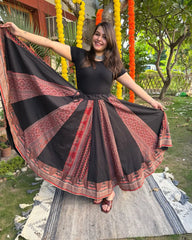 2 Print Kali skirt (Maroon)