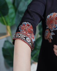 Dark Wine Buta Modal Kurta Dupatta Set