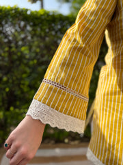 Yellow lines short kurti
