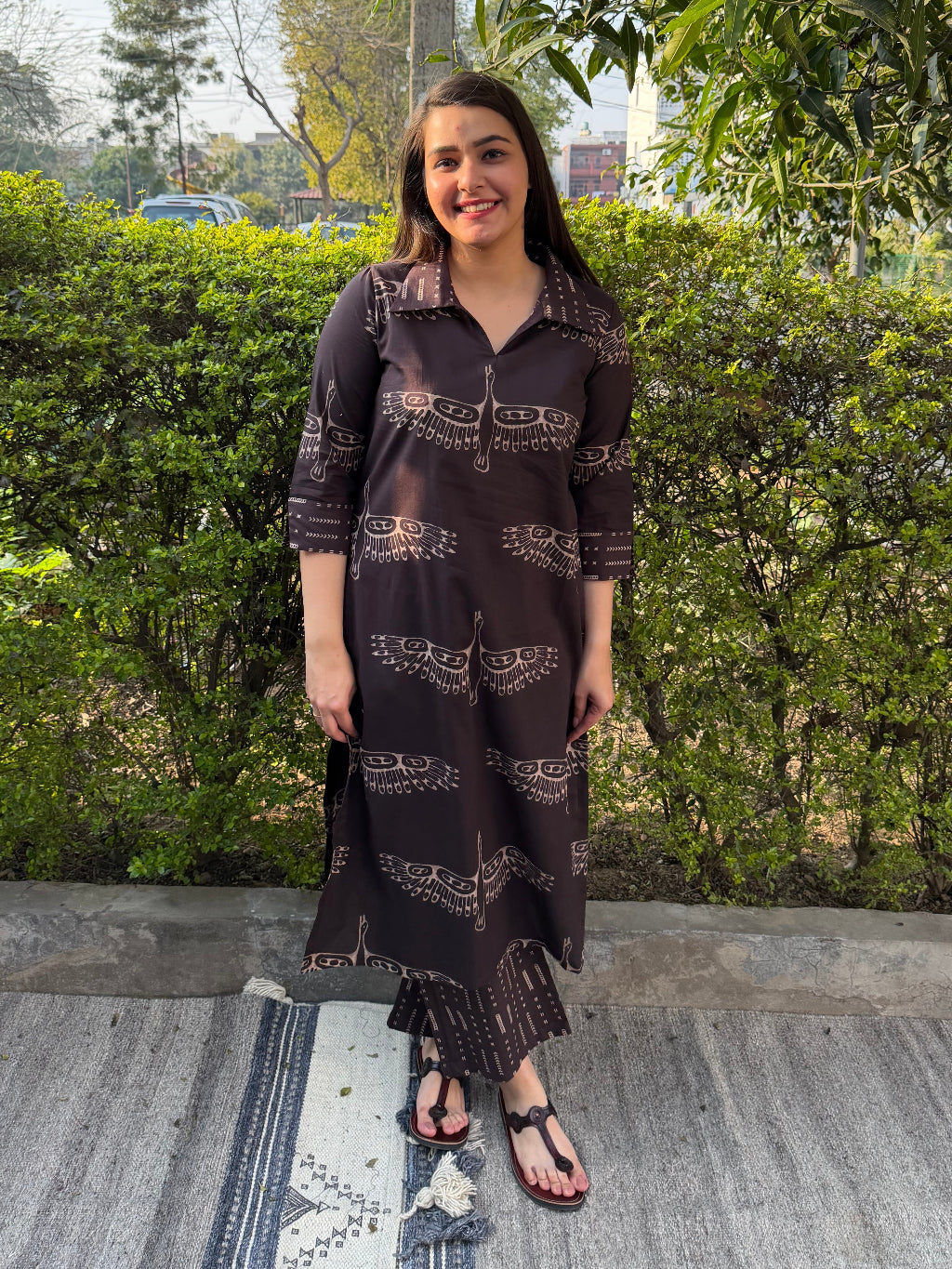 Black Bird Co-ord Set by MySanskritam