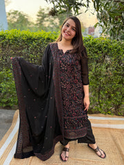 Black Lucknowi Full suit set