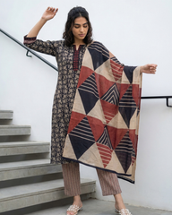 Black jaal suit set with designer duppata