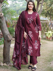 Wine Big Buta suit set