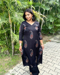 Black ambi modal kurta