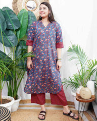 Blue Sanganeri coord set