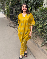 Mustard circle coord set