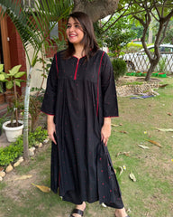 Black buti gather style Coord set