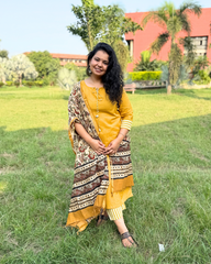 Mustard solid Suit set