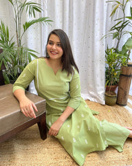 Pista green south cotton Coord set