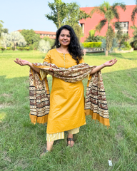 Mustard solid Suit set