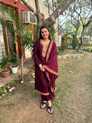 Coca cola embroidered woollen suit set