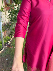 Maroon Banarsi Full suit set