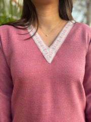 Pink woollen coord set