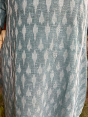 Pastel blue ikkat kali kurta