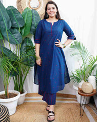 Dark blue south cotton coord set