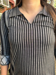 Black Straight Collor Kurta