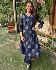 Indigo leaf Coord set