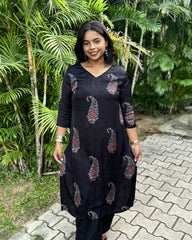 Black ambi modal kurta