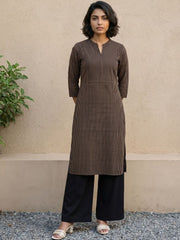 Coffee Brown Straight Kurta