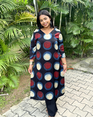 Black circle modal kurta