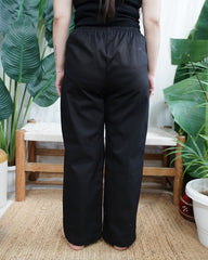 Black indowestern denim palazzo