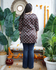 Multi Color Trikon Modal Silk Kurti