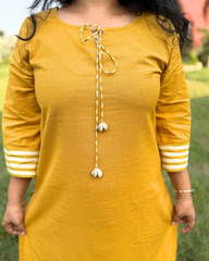 Mustard solid Suit set