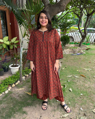 Maroon geometric gather style Coord set