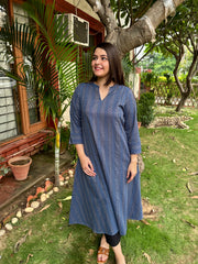 Ink blue south cotton Aline Kurta