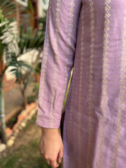 Onion pink Gold basic Woollen kurta