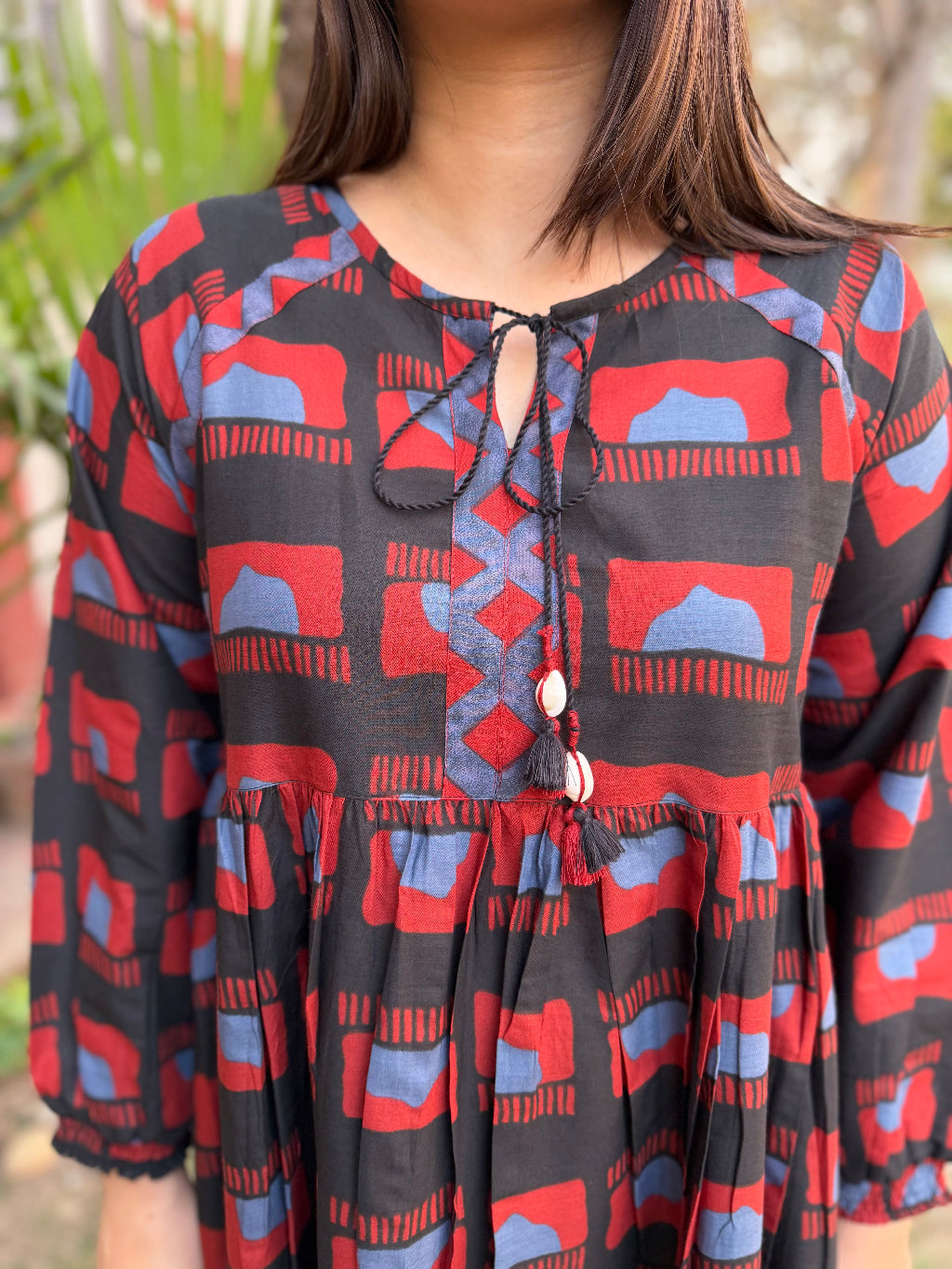 Black Circle Dress close up by MySanskritam