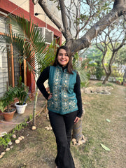 Peacock embroidered Sidra (waist coat)