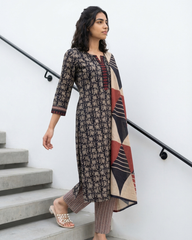 Black jaal suit set with designer duppata