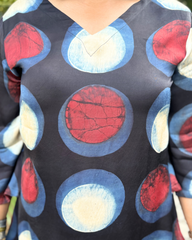 Black circle modal kurta