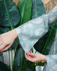 Pastel blue ambi short kurti