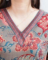 Mouse floral kurta duppata set