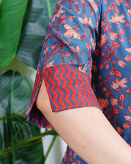 Blue Sanganeri coord set