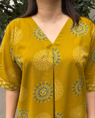 Mustard circle coord set