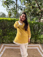 Yellow lines short kurti