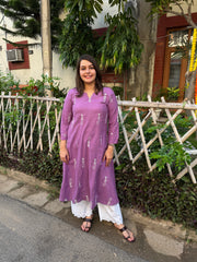 Lavender big ambi aline kurta