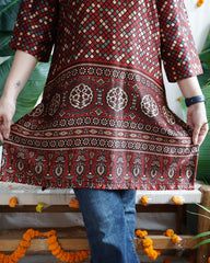 Maroon Designer Modal silk Kurti